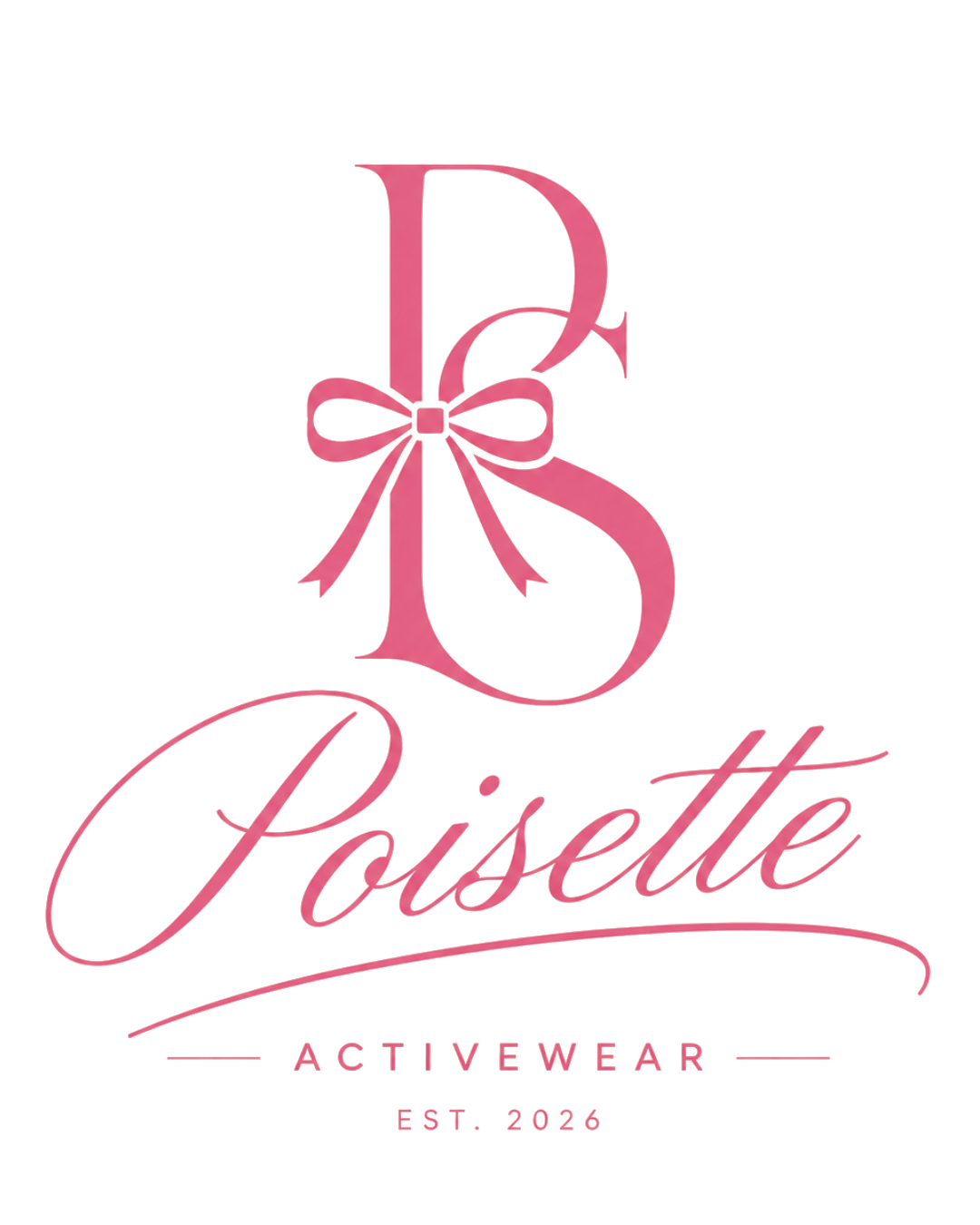 Poisette monogram with pink bow